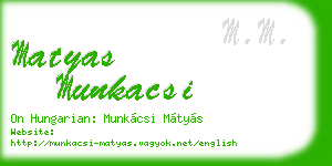 matyas munkacsi business card